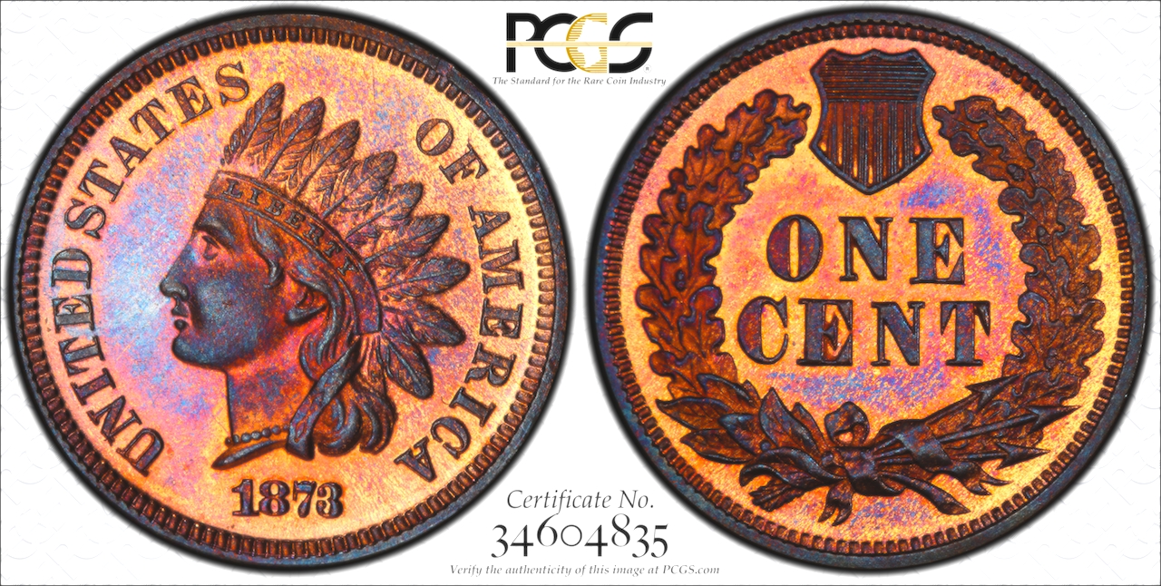 Paragon Numismatics - Copper Coin - 1873 Indian Cent