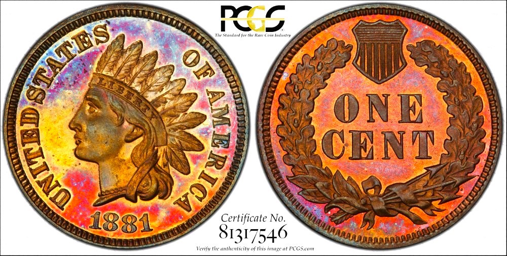 Paragon Numismatics - Copper Coin - 1881 Indian Cent